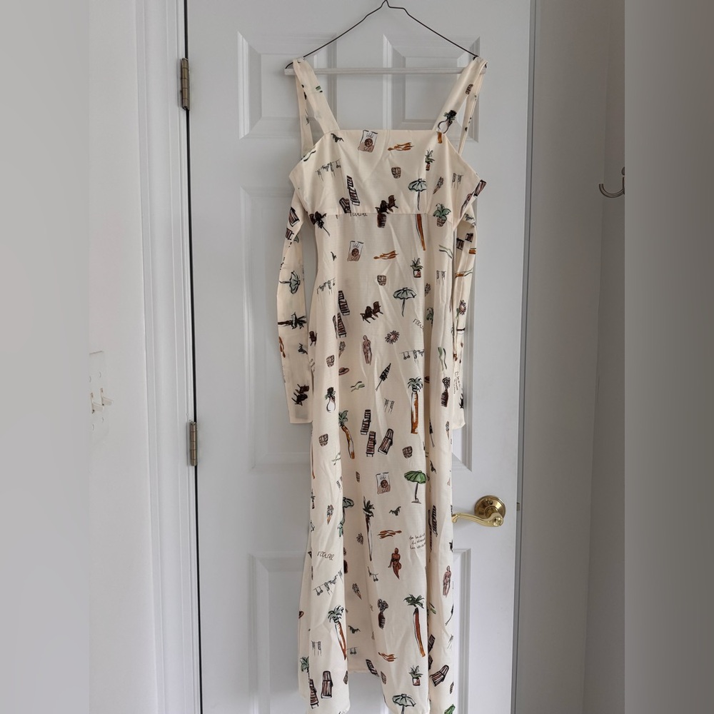 Tropical printed knot long dress - Picture 4 of 4